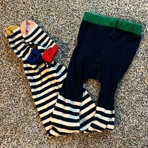 Mini Boden striped girls tights